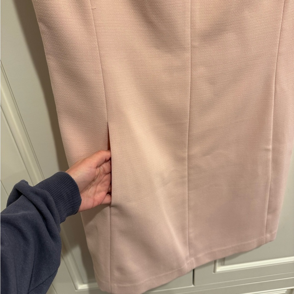 Harper Rose Blush A Line Roll Neck Dress - Picture 4 of 7